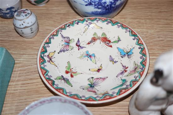 A quantity of Oriental wares including blue and white, crackle glaze, etc.